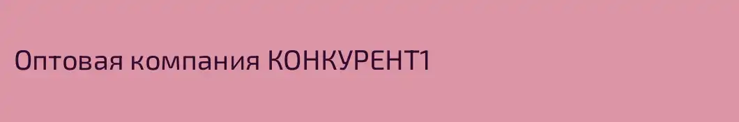 Оптовая компания КОНКУРЕНТ1